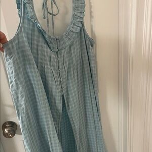Anthropologie Blue Gingham Women's Sleepwear